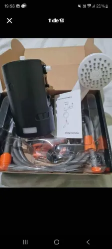 Chuveiro portátil para camping e atividades ao ar livre