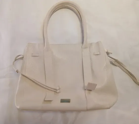 Bolsa couro cor creme - SEM US0