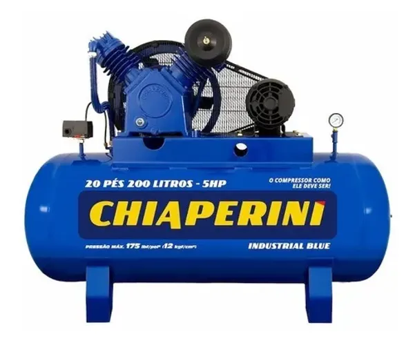 Compressor Pistao 20pcm Motor 5HP Chiaperini 12 Bar