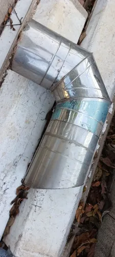 Curva duto 300mm para Chaminé em Aço Inox