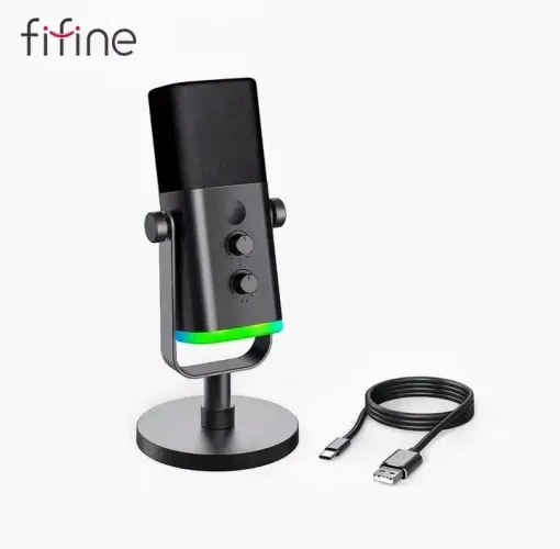 Microfone Fifine AM8 USB/XLR Dinâmico RGB