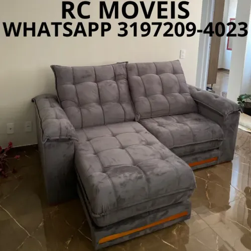 Sofá Barcelona Retrátil Euro Pillow 30cm - Conforto Premium com Design Moderno