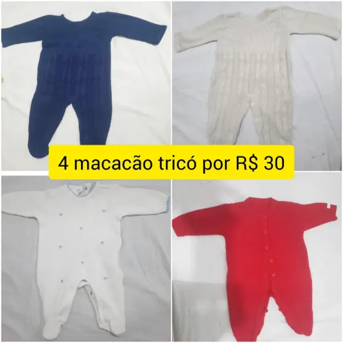 Estou vendendo 4 macacão tricó em ótimo estado
