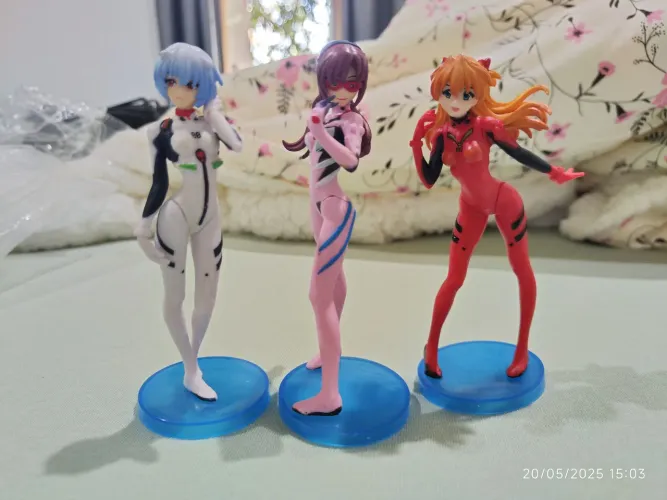 Figure Action Anime Neon Genesis Evangelion - Asuka, Rei e Mari