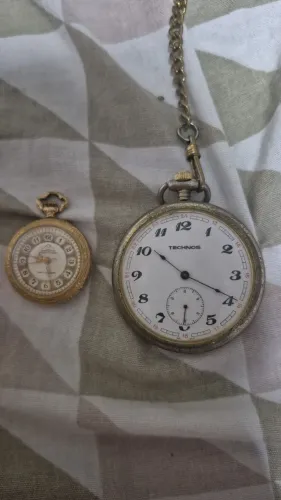 Relogio de bolso automatico technos de 1970
