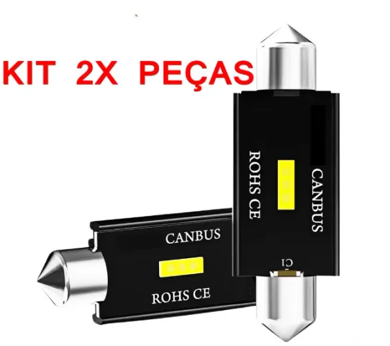 Lâmpada Torpedo41mm ULTRA LED CSP 1860 1SMD Canbus  Alta Potência Efeito Xenon C10W LUZ DE