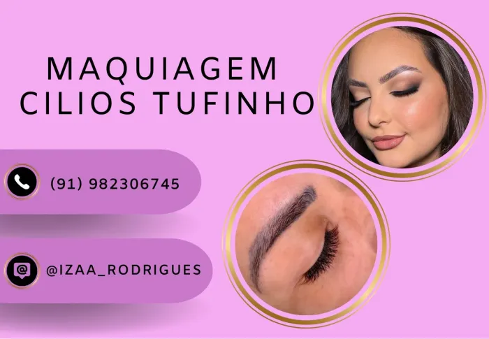 Maquiagem e cílios tufinho 
