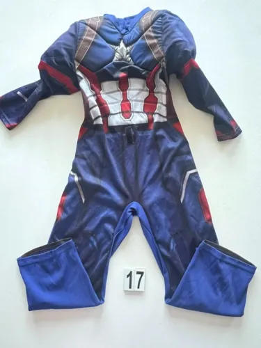 FANTASIA CAPITAO AMERICA MARVEL CIVIL WAR , FALTA O CINTO 5 A 7 ANOS