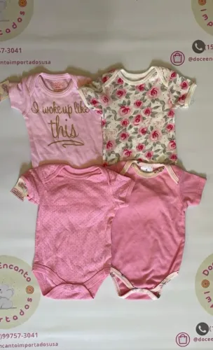 kit 4 bodies Rene Rofe, Laura Ashley e Sarakety tamanho 3 meses importados (Desapego)