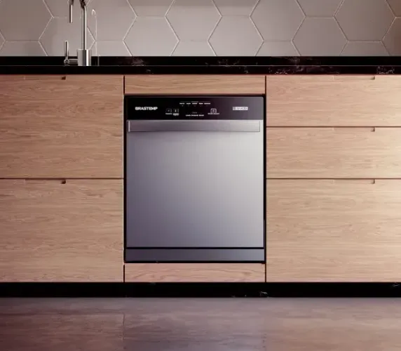 (Lacrada na Caixa) Lava Louças 8 Serviços Brastemp Cinza - BLF08BS