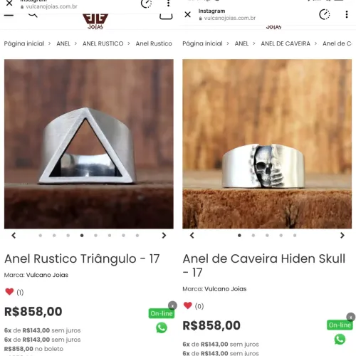 Black Friday de 1700,00 por 1200,00 anéis de prata maciça !
