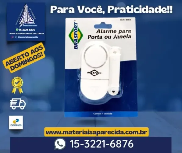 Alarme Sensor de Porta Janela Brasfort - novo