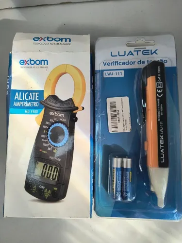 Kit Alicate Amperimetro MD Y400 + Caneta Teste