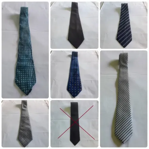 Gravatas elegantes em ótimo estado