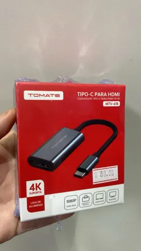 Adaptador Conversor Usb-c Para Hdmi 4k Hd Tipo C x Hdmi Tomate Mtv-618 - Loja Coimbra 
