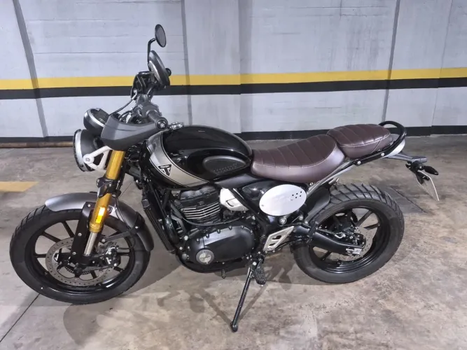 A Triumph Scrambler 400 X