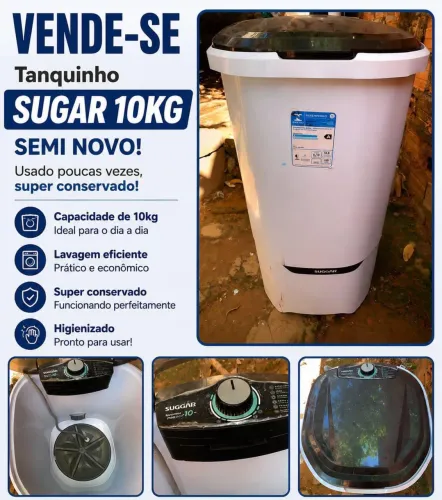 Tanquinho Sugar 10kg (semi novo) 