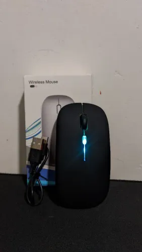 ? Mouse Sem Fio Recarregável Dual Mode (Bluetooth 5.0 + 2.4G USB) LED RGB - NOVO!