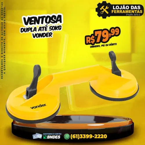 Ventosa Dupla Até 50kg Vonder