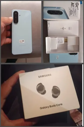 VENDO: KIT Samsung Galaxy A17 4G 128GB Azul *COM FONE* - NOVO POR APENAS 950 reais