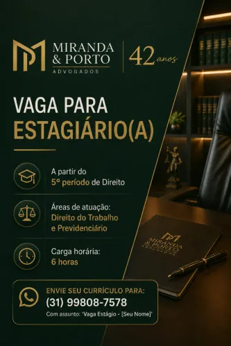 Vaga de Estágio - Direito do Trabalho e Previdenciário