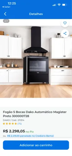 Fogão 5 bocas