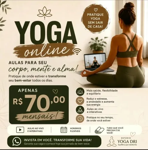 Yoga on-line ao vivo