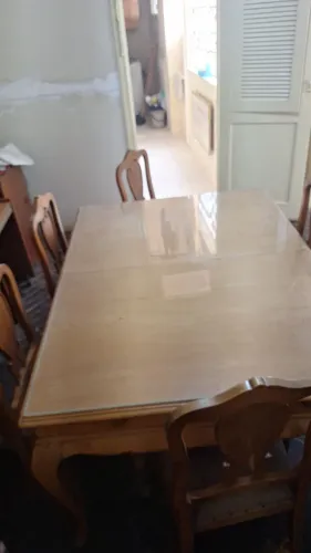 Conjunto Mesa de Jantar em Madeira Maciça