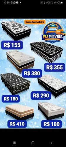 Camas box solteiro