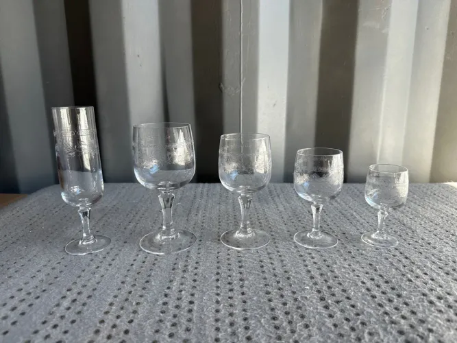 Taças de cristal conjunto