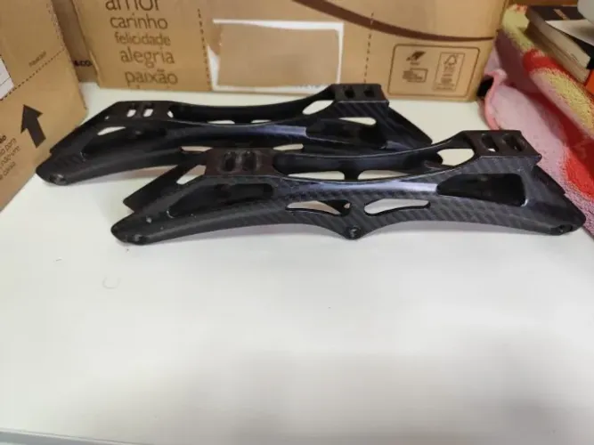Bases de Carbono 3x125mm - 12.6" - Patinação de Velocidade - 165/195mm