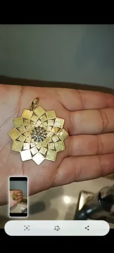 Mandala de ouro H Stern com brilhantes 
