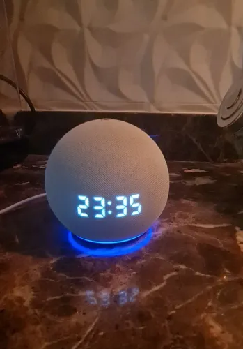 Echo dot 4°geração branca com relógio