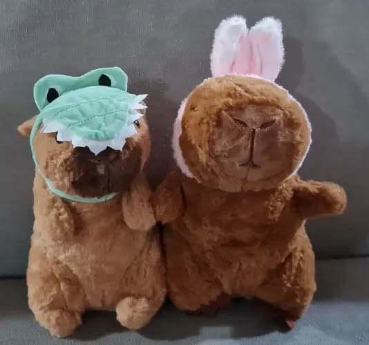 Capivara coelho e jacaré novos 24 cm