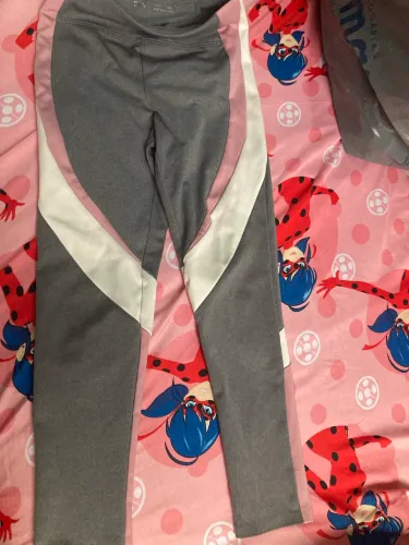 Legging Infantil Zara Kids - Cinza e Rosa - Tamanho 4 anos