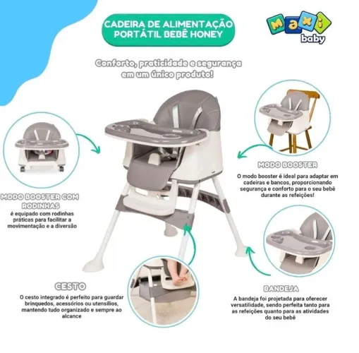 Cadeira Alimentação Max baby 4em1 | 23kg