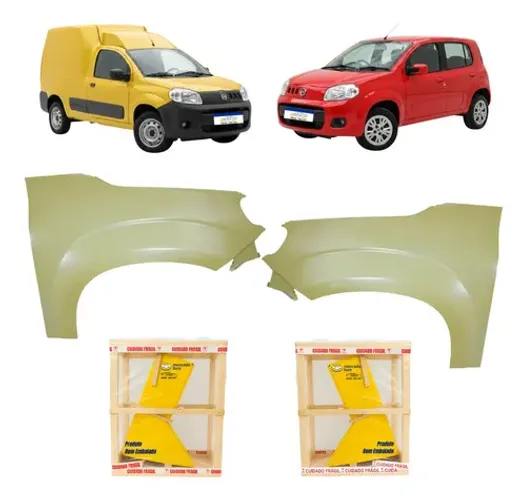 Par Paralama Uno Vivace 2011 A 2014 Fiorino 2014 A 2021
