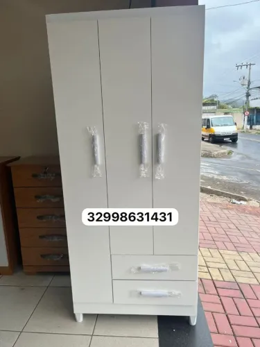 Guarda roupa Solteiro 3 portas e 2 Gavetas na Promoção