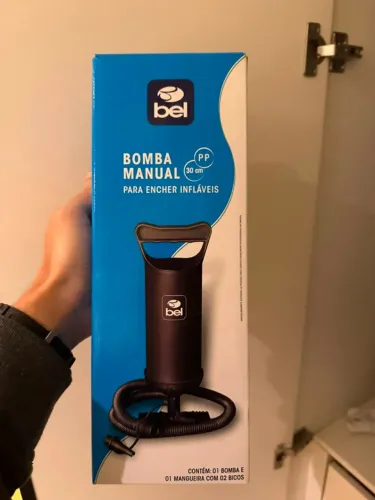 Colchão inflável solteiro Bel Deluxe Comfort + bomba manual