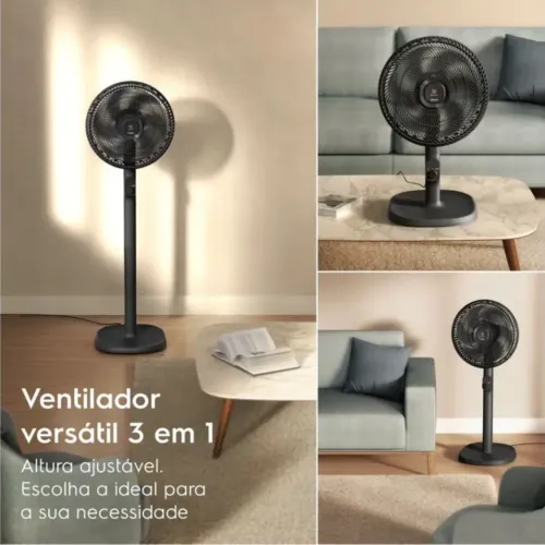 Ventilador de Coluna 3 em 1- Electrolux 40cm 6 Pás Efficient DuoForce Air