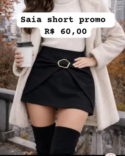Saia short fivela em neoprene preta e vermelha. Único veste 38 ao 42/44alor unitário 