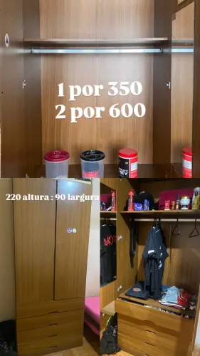 Guarda roupas solteiro e bicama 