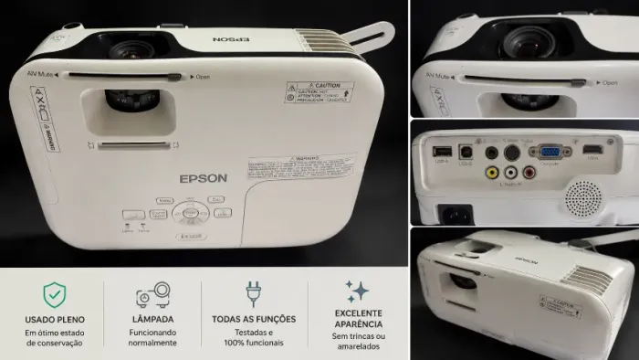 Projetor Epson EX3220 HDMI VGA 100% Funcional Excelente Estado