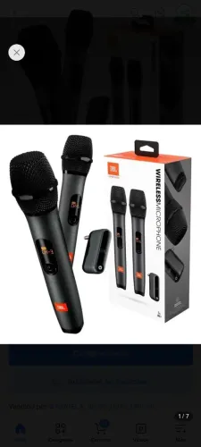 Microfone JBL MIC BR2 Sem Fio 2 unidades Novo Lacrado