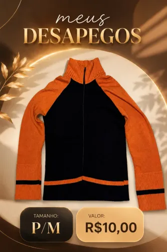 Casaco laranja com preto