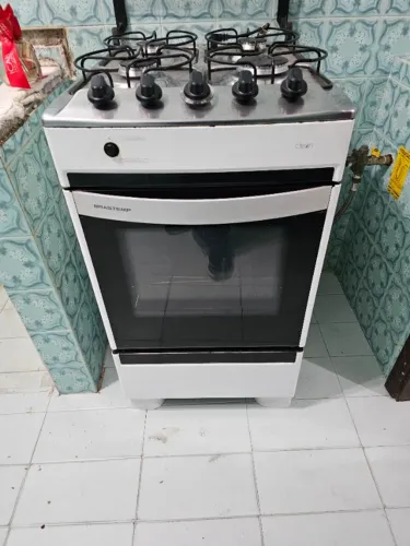Fogão Brastemp Clean 4 Bocas (Branco) - Configurado para Gás Natural (GN)