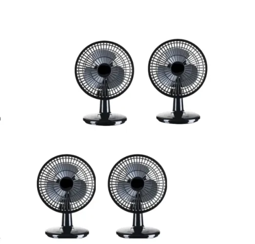 kit c/4 Mini Ventilador Turbo 20cm Ventimais 127V Pt mesa 127 Volts eletrico (tomada)