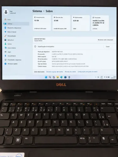 Notebook Dell Inspiron 14 i5 | 8GB RAM | SSD 120GB | Pronto para uso