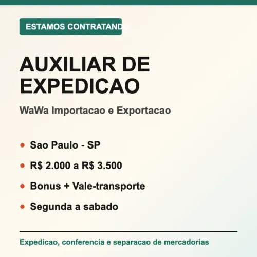 Auxiliar de Expedicao - Sao Paulo