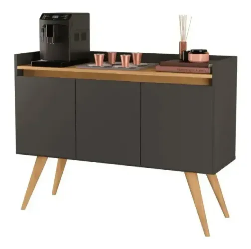 Buffet Retrô Gold Preto/Mel - Direto da Fábrica - Pague na Entrega